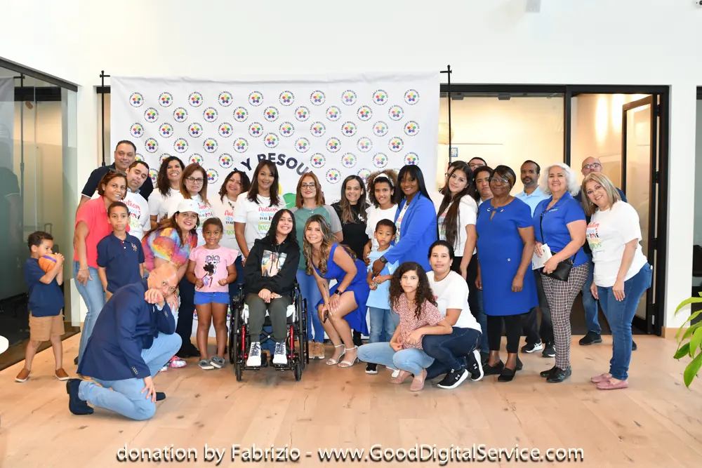 Community group photograph at an event