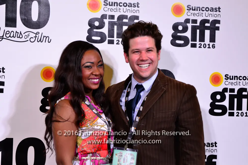 Guests on the red carpet at a film festival